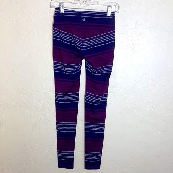 Athleta purple striped full length leggings - Picture 4 of 7